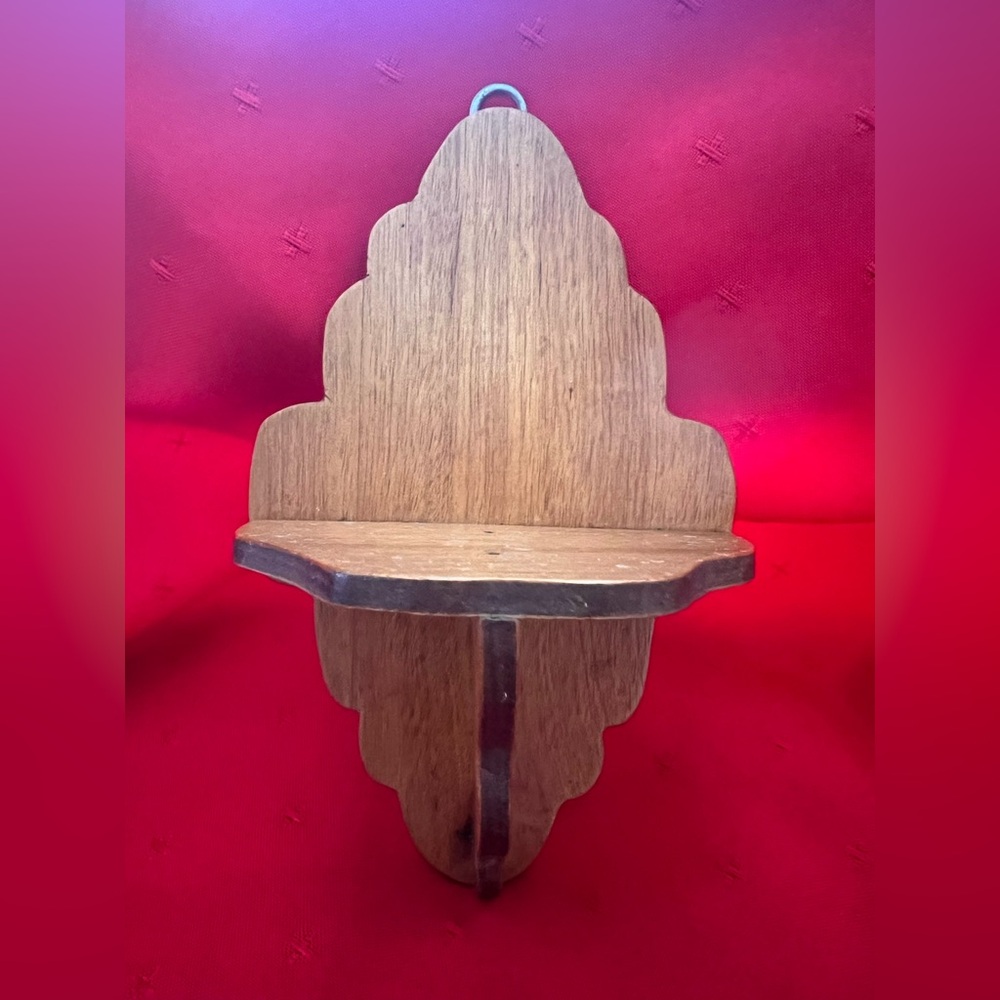 Elegant Brown Wooden Wall Shelf